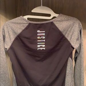 EUC Justice active girls long sleeve top size 10